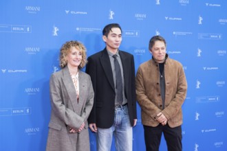 Tricia Tuttle, Hang Chong and Sean Baker in front of the premiere of the film Everything Everywhere