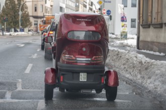 Electric car, Econelo Y8 cabin scooter, Erlangen, Middle Franconia, Bavaria, Germany