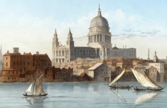 View of St Paul's Cathedral, London, England, 18th century