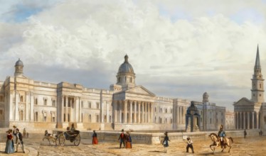 The National Gallery, Trafalgar Square, City of Westminster, London, England, 19th century