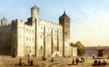 The White Tower, former royal residence, the old keep, at the Tower of London, England, UK, Europe,