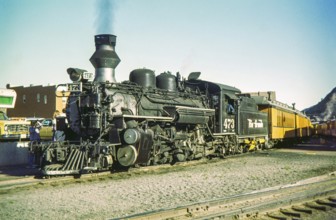 Locomotive #473, a historic narrow-gauge steam engine, Denver and Rio Grande Western Railroad,