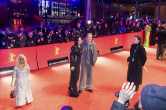 Ruby O. Fee and Matthias Schweighöfer at the opening of the Berlinale at the Theater am Potsdamer