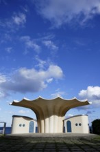 Kurmuschel bandstand, Sassnitz, architect Ulrich Müther, Rügen island, largest and most populous