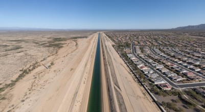 Buckeye, Arizona - The Central Arizona Project canal brings Colorado River water past Sun City