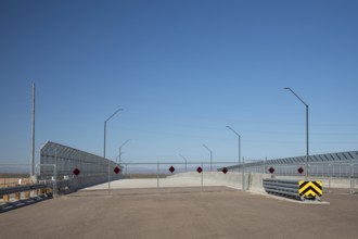 Buckeye, Arizona - A 'bridge to nowhere' spans the Central Arizona Project canal. The bridge was