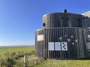 Perfect place to observe cranes, Nabu, Kranorama am Günzer See, Crane (Grus grus),
