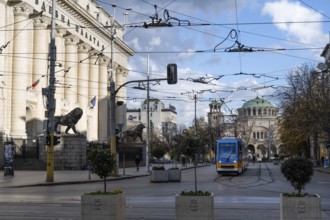 Sofia, Bulgaria. November 22nd 2025. Sofia City Center with the Palace of Justice building and