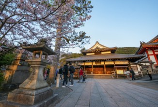 Zuigu-do in the evening light, Kiyomizu-dera temple, in the evening light, Buddhist temple complex,