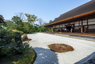 Daioen Zen rock garden, abbot garden in front of Kenninji Hojo, Kennin-ji Zen Buddhist temple,