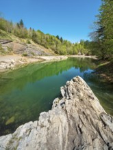The Blue Lake near Rübeland in the Harz Mountains, Saxony-Anhalt, Germany
