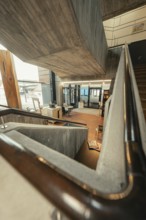 Modern staircase design with lots of light and architectural elegance, Gechingen Town Hall, Calw