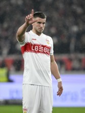Goal celebration Ermedin Demirovic VfB Stuttgart (09) Gesture Gesture Football Bundesliga,