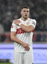 Goal celebration Cheering Ermedin Demirovic VfB Stuttgart (09) Gesture Gesture Washing Football