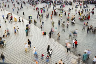 Place Djemma el-Fna, Gauklerplatz, UNESCO World Heritage Site, sunset, Marrakech, Morocco