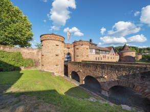 Jerusalem Gate and City Wall in the historic old town of Büdingen, Hesse, Germany