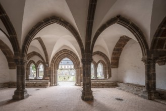 Arnsburg Abbey, chapter house in the Romanesque eastern building, district of Lich, Hesse, Germany