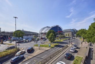 Large tent Musical Dome, general architecture, lantern, main station, roads, lanes, central island,