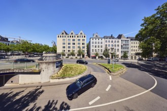 Heumarkt underground car park, row of houses, residential and commercial buildings, general