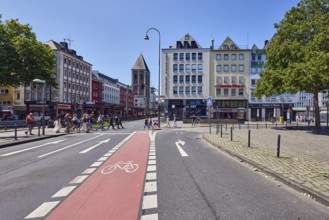 Row of houses, general architecture, houses, lantern, barrier bollard, sidewalk, pedestrian