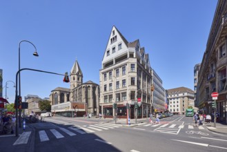 Corner building, general architecture, residential buildings and commercial buildings, St. Andreas