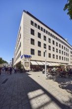 Funkhaus Wallrafplatz, WDR, architect Peter Friedrich Schneider, travertine building material,