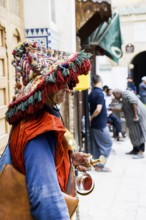 Water vendor, Souk, Fez El Bali, Medina, UNESCO World Heritage Site, Fez, Morocco