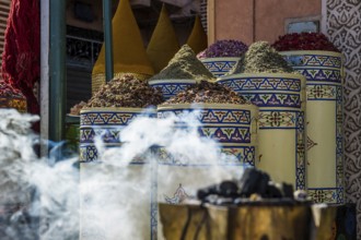 Spices and incense shop, Souk, Marrakech, Morocco