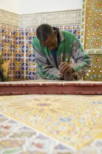 Tile Painter, Souk, Marrakech, Morocco
