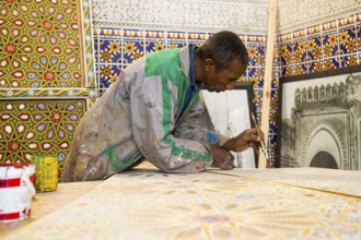 Tile Painter, Souk, Marrakech, Morocco