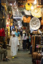 Alley with shops, Souk, Marrakech, Morocco