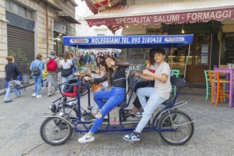 Young kids having fun, Catania, Sicily, Italy