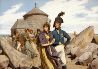 Louise of MecklenThe royal couple, Frederick William III and Louise, accompanied by the Earl of