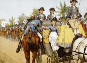 Queen Louise and her regiment of Queen dragoons, Berlin, 18.11. 1806, Louise of