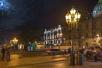 Nocturnal street scene, Lviv, Ukraine