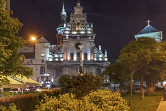 St. Andrew's Church, Saint Bernard Monastery in the evening, Lviv, Ukraine