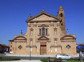 Santo Stefano Collegiate Church in Piazza Unita in the city of Novellara, Emilia-Romagna, Italy