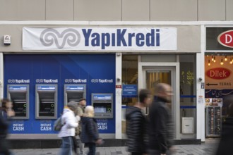 Istanbul, Turkey. December 2nd 2025. A branch of Turkish bank Yapi Kredi a nationwide commercial
