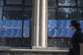Gori, Georgia. September 9th 2025. Posters promoting the Georgian Dream populist political party