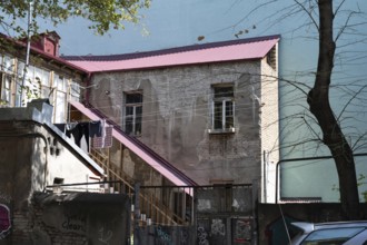 Tbilisi, Georgia. July 11th 2025. Traditional Georgian style buildings in Tbilisi Old Town, the