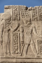 Luxor, Egypt. December 13th 2022 Ancient Egyptian Pharaoh Carved in Stone Stele at Luxor Temple,