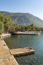 Akyaka, Mugla, Turkey. September 8th 2022 Swimming promenade on the Gulf of Gokova and Akyaka beach