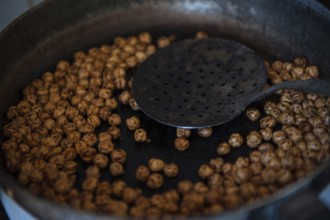 Ortahisar, Cappadocia, Turkey. September 19th 2018 Chickpeas roasting Boza is a traditional Turkish