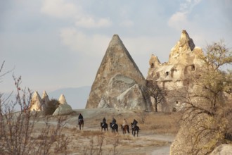 Cappadocia, Turkey. November 8th 2017 Canan a horse trekking guide from the Dalton Brothers Ranch