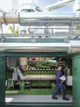 Dinslaken, North Rhine-Westphalia, Germany - Combined heat and power plants (CHP) generate