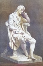 Marble statue of Johann Christoph Friedrich von Schiller, 1759 - 1805, German poet, philosopher,