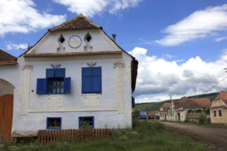 Romania, houses, Saxon farms in the village of Viscri, German German Weisskirch a town in the