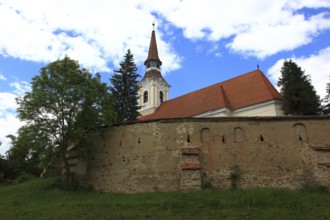 Romania, village church of the village of Crit, German German Cross, in the district of Brasov,