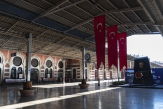 Istanbul, Turkey 10th November 2022 Inside Turkish Railways building Sirkeci train station, once