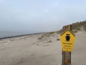 National Park core zone: No entry is allowed. Beach in the Western Pomerania Lagoon Area National